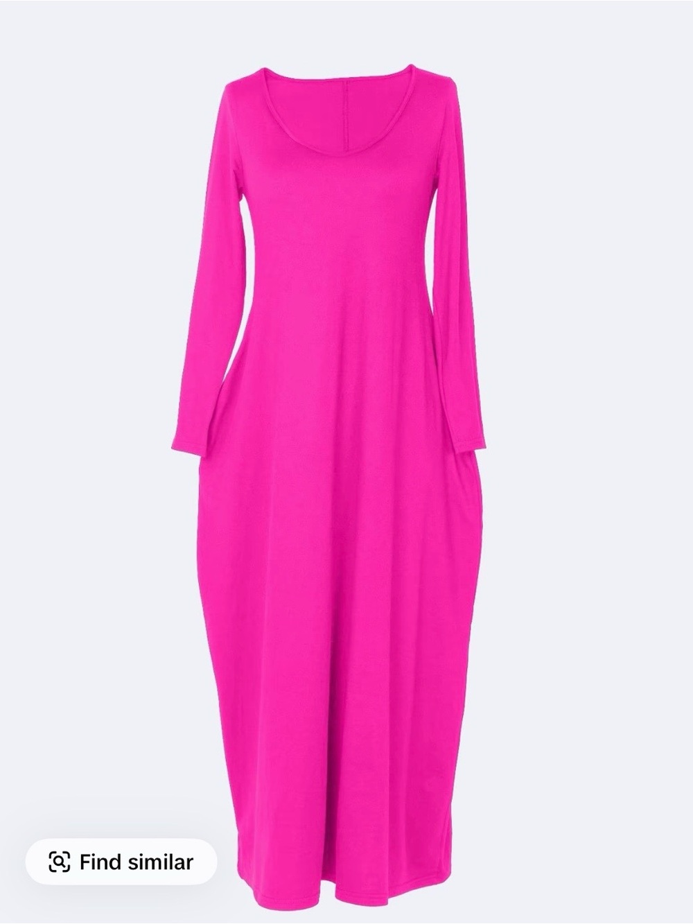 Women’s Long-Sleeve Maxi Dress in Fuchsia